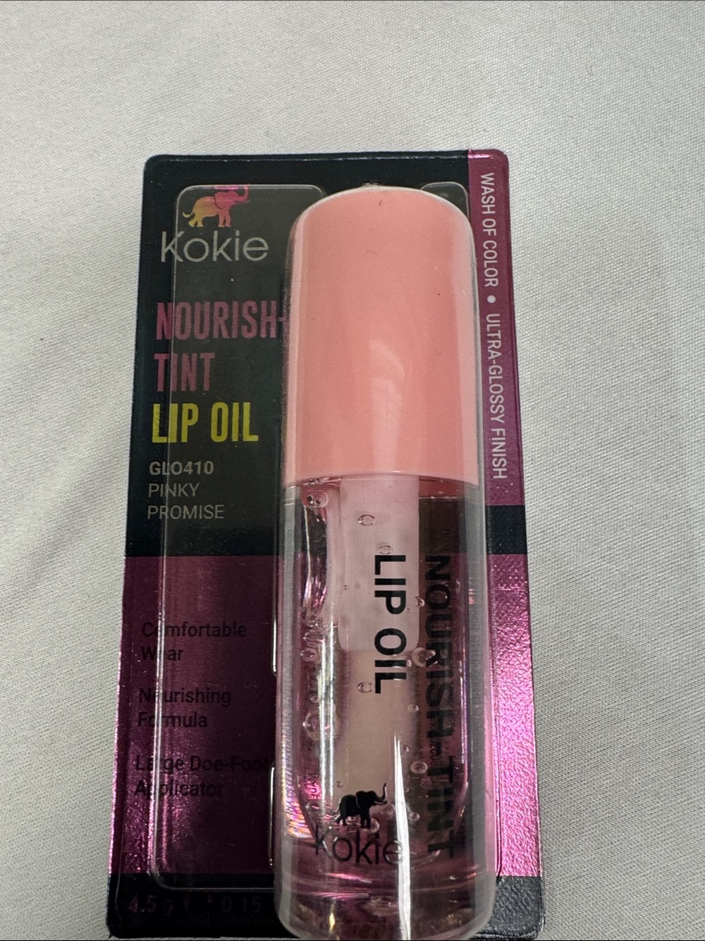 Kokie Nourish Tint Lip Oil — Pinky Promise